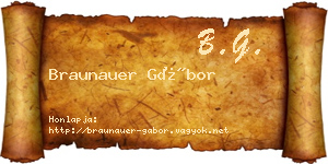 Braunauer Gábor névjegykártya