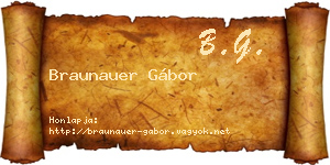 Braunauer Gábor névjegykártya