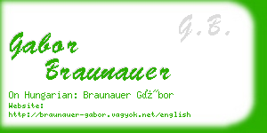 gabor braunauer business card
